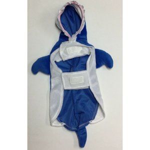 Pet Halloween Shark Dog Costume Blue White Size M